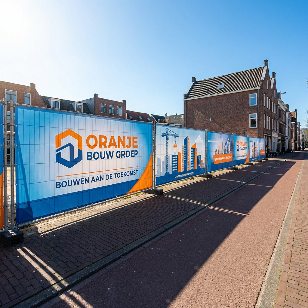 Bouwhekdoek op maat bedrukken